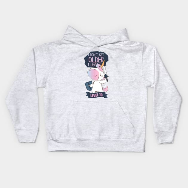 Birthday Level Up Kids Hoodie by avshirtnation